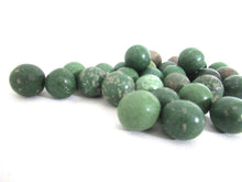 Green Clay Marbles, Set of 30 Antique Clay Marbles, Antique marbles.