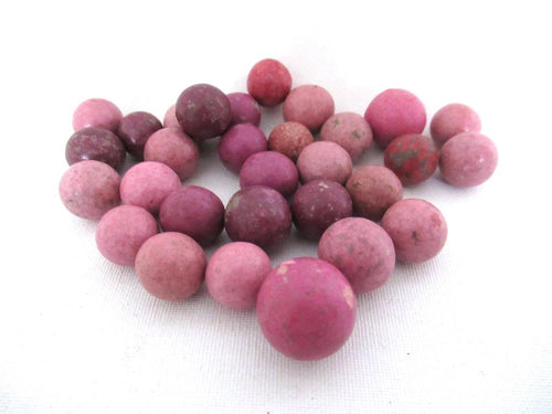 Clay Marbles, Set of 30 Antique Clay Marbles, Antique marbles.