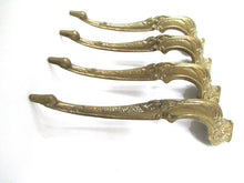 Table Legs. Set of 4 pcs Antique Brass Table Legs.  Antique decoration hardware for restoration or other projects.
