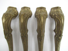 Table Legs. Set of 4 pcs Antique Brass Table Legs.  Antique decoration hardware for restoration or other projects.