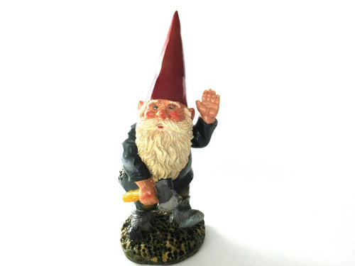 Garden Gnome with Axe, Lumberjack after a design by Rien Poortvliet, David the Gnome.