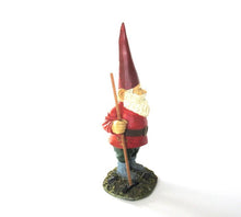 Garden Gnome statue with broom after a design by Rien Poortvliet, David the Gnome.