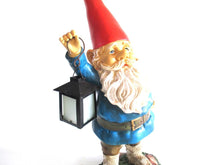 Collectible Garden Gnome with Lantern after a design by Rien Poortvliet, David the Gnome.