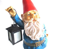 Collectible Garden Gnome with Lantern after a design by Rien Poortvliet, David the Gnome.