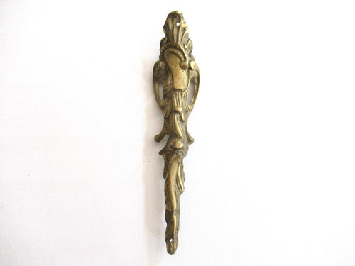 Antique Brass Ornament / Corner. Authentic antique hardware, embellishment restoration supply.