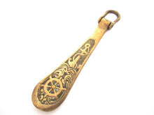 Shoe Horn. Shoe Spoon. Antique brass shoe horn.