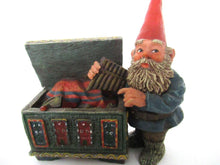 Gnome figurine after a design by Rien Poortvliet, Gnome with chest.