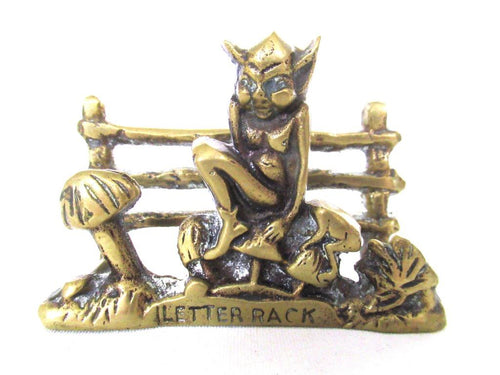 Pixie brass letter rack holder.
