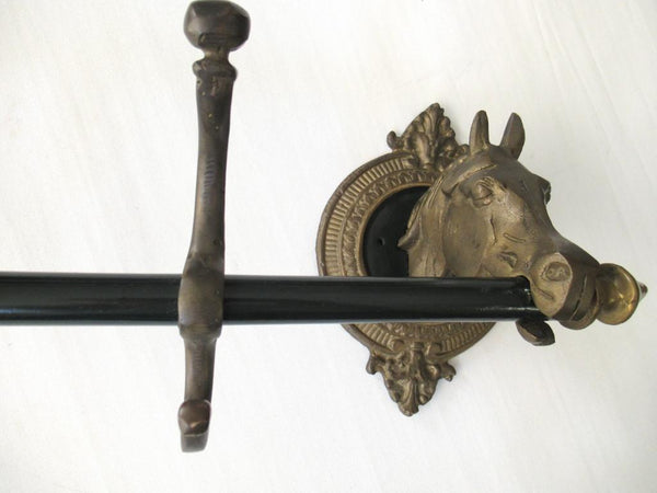 Horse Head Coat Rack with 5 hooks, Equestrian, Horse Stable Decor.