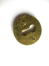 1 (ONE) small brass vintage Keyhole cover, escutcheon, key hole frame, plate.