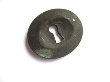 1 Vintage Solid Brass Keyhole cover, escutcheon, keyhole frame, Ram, Empire.