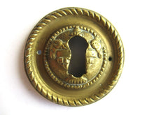 Heavy Solid Brass Keyhole cover, escutcheon, keyhole frame, Ram, Empire.