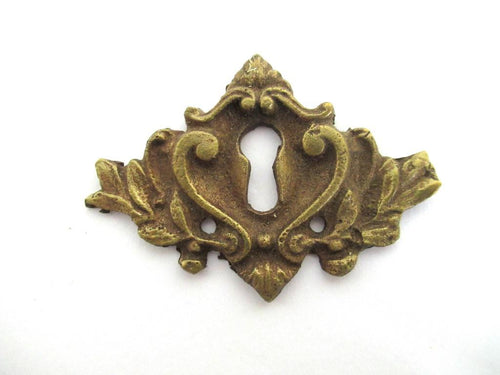 1 (ONE) Solid Brass Keyhole cover, escutcheon, frame.