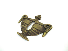 Antique Brass escutcheon, keyhole frame, Ram, Empire.