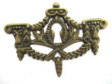 Antique Rams Head Keyhole cover, Antique brass escutcheon, keyhole frame, plate, goat, ram.