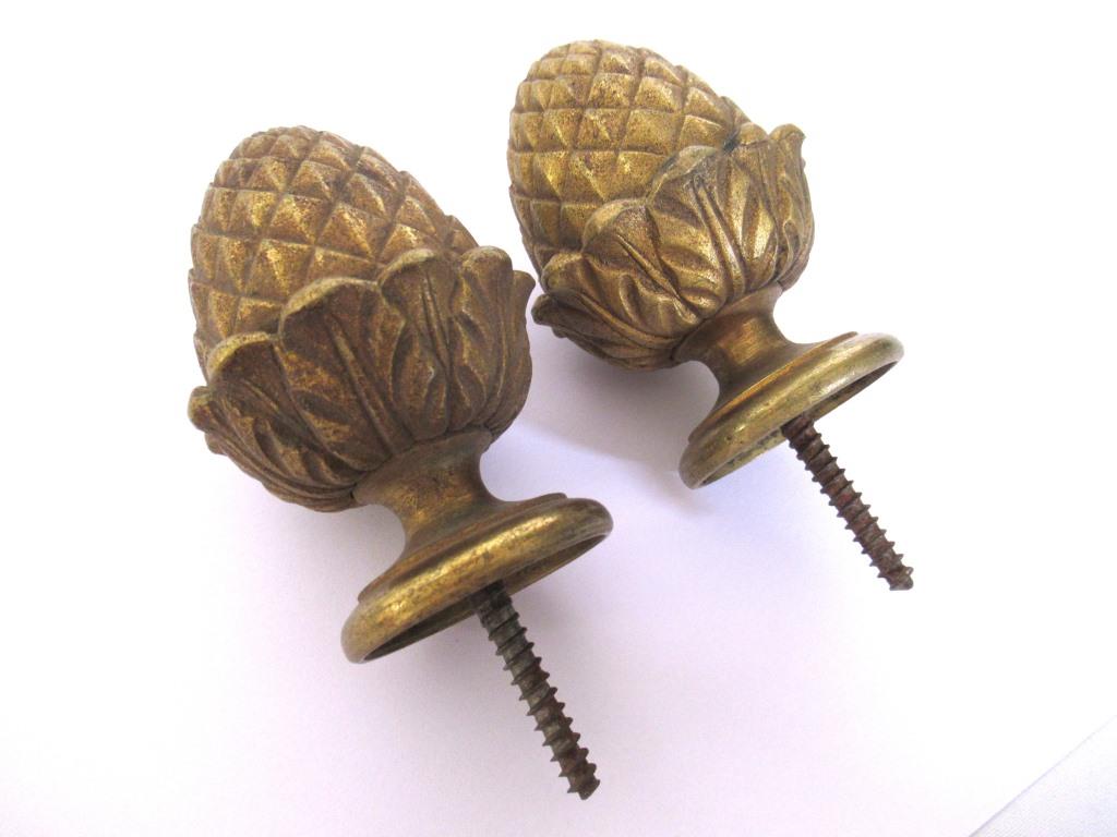 Pinecone Cabinet Knob, Antique Brass