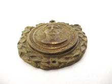 Hidden Keyhole escutcheon. Authentic antique Solid Brass Keyhole cover Swivel. Furniture Hardware.