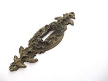Antique Ornate Keyhole cover, lion, escutcheon, key hole, Empire, keyhole plate, solid brass.