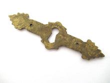 Antique ornated brass keyhole cover Ornamental escutcheon Cabinet Hardware Furniture applique.