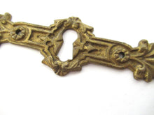 Antique ornated brass keyhole cover Ornamental escutcheon Cabinet Hardware Furniture applique.