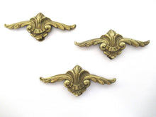 1 (ONE) Antique Brass Furniture Applique, ornament. Empire embellishment. Authentic hardware, restoration supply.