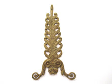1 (ONE) Brass Antique Cabinet Ornament Furniture Applique. Decoration mount, Authentic hardware, restoration supplies