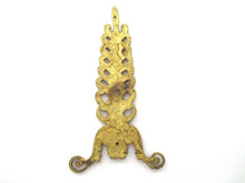 1 (ONE) Brass Antique Cabinet Ornament Furniture Applique. Decoration mount, Authentic hardware, restoration supplies