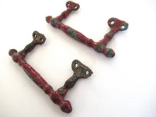 Set Cabinet Pulls, Vintage Metal Handles, Furniture Hardware, salvage.
