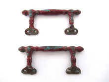 Set Cabinet Pulls, Vintage Metal Handles, Furniture Hardware, salvage.