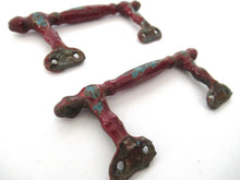 Set Cabinet Pulls, Vintage Metal Handles, Furniture Hardware, salvage.