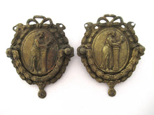 Antique Drawer handles. Set of 2, Ornate Victorian furniture hardware, embellishment, bow.