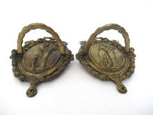 Antique Drawer handles. Set of 2, Ornate Victorian furniture hardware, embellishment, bow.