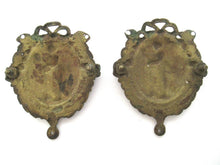 Antique Drawer handles. Set of 2, Ornate Victorian furniture hardware, embellishment, bow.