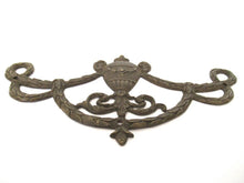 1 (ONE) Antique Brass Furniture Applique. Empire embellishment. Authentic hardware, restoration supply, Width 7 Inch.
