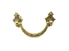 1 (ONE) Vintage brass Drawer Handle, cabinet pull.