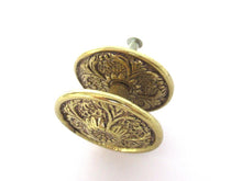 1 (ONE) Antique brass Drawer knob, Cabinet pull. Brass cabinet hardware.
