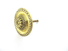 1 (ONE) Antique brass Drawer knob, Cabinet pull. Brass cabinet hardware.