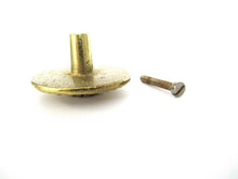 1 (ONE) Antique brass Drawer knob, Cabinet pull. Brass cabinet hardware.