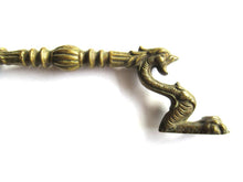 Drawer pull, Antique Brass Cabinet Pull, Furniture Hardware, paws, dragon head, Drawer Handle.