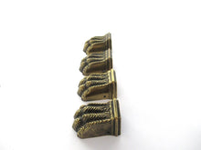 Set of 4 Brass Lion Paws, Solid Brass Claws / Feet, Cabinet Hardware, Foot.