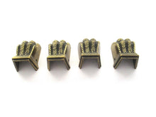 Set of 4 Brass Lion Paws, Solid Brass Claws / Feet, Cabinet Hardware, Foot.