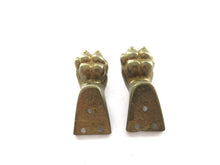 Set 2 pcs Brass Lion Paws, Antique Solid Brass Claws / Feet.