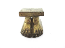 Antique small brass Feet, Cabinet Hardware, Pediment Feet.