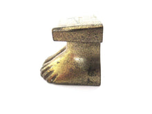 Antique small brass Feet, Cabinet Hardware, Pediment Feet.