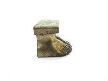 Antique small brass Feet, Cabinet Hardware, Pediment Feet.