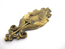 Antique Brass applique, ornament, embellishment, pediment, putti, cherub.