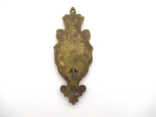 Antique Brass applique, ornament, embellishment, pediment, putti, cherub.