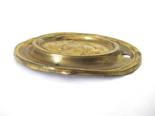 Antique Stamped, pressed Brass, Copper Ornament, brass furniture applique, handle escutcheon.