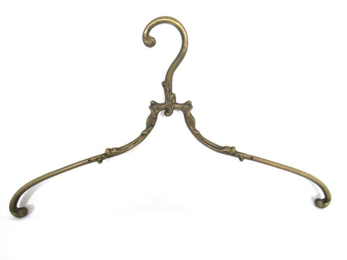Wedding Dress Hanger, Brass Clothes Hanger, Victorian Style.