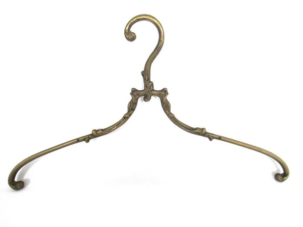 Wedding Dress Hanger, Brass Clothes Hanger, Victorian Style.